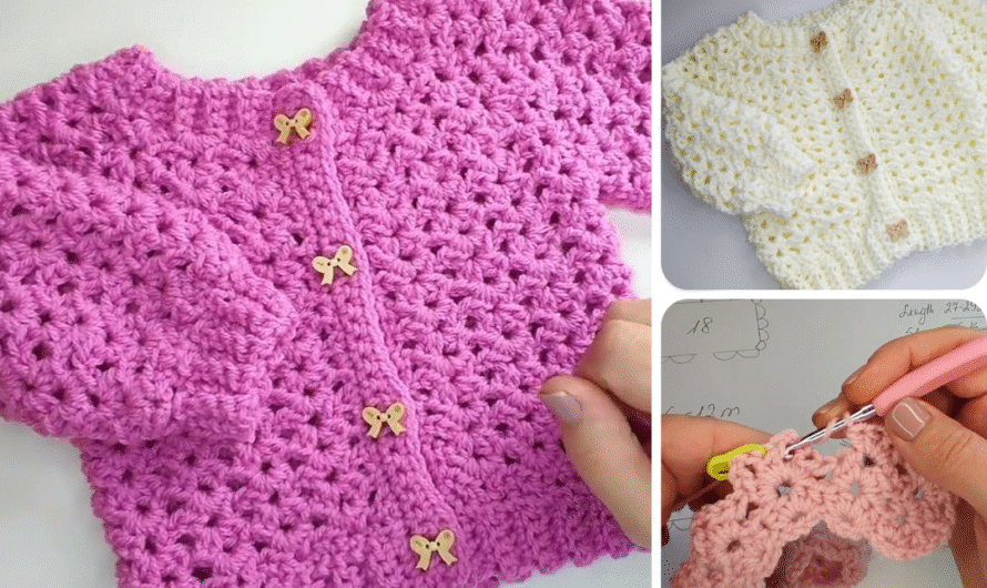 🧶 How to Crochet a Summer Baby Cardigan