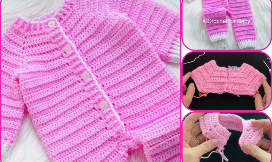 🧶 How to Make a Crochet Romper/Onesie for Baby – Beginner-Friendly (Ages 0–4 Years)