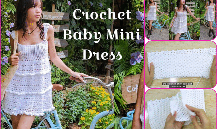🧶 Crochet Baby Mini Dress Tutorial (Easy Pattern)