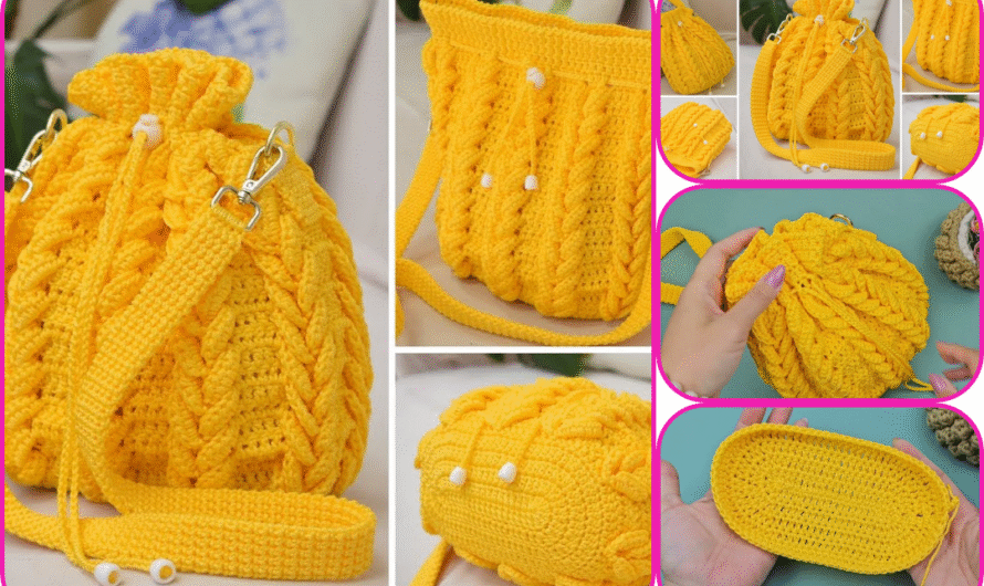🧶 How to Make a Crochet Summer Bag with a Braid Pattern