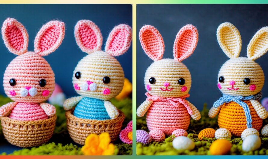 🧶 How to Make Crochet Easter Egg Bunny | Discover So Cute Crochet Easter Egg Bunny with Basket Ideas! 🐇