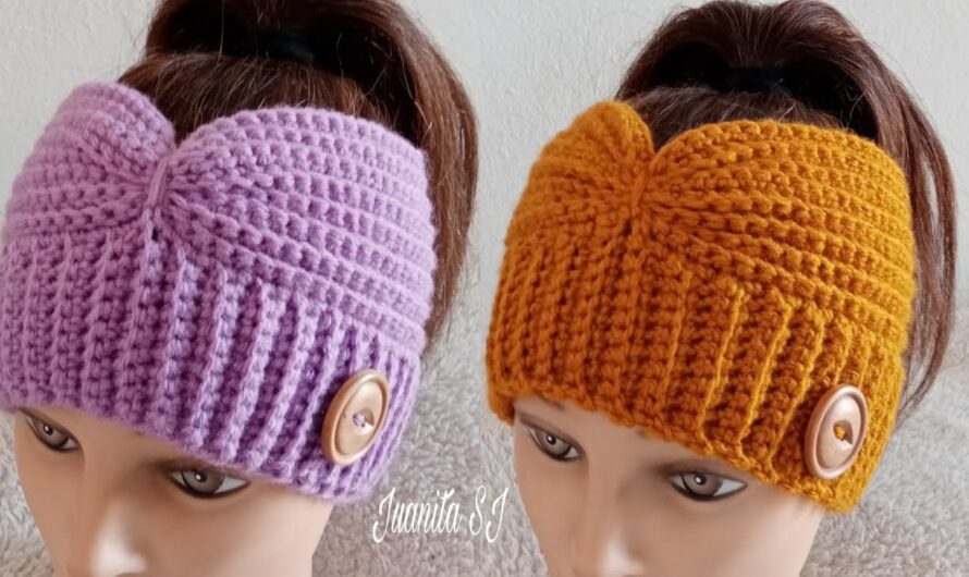 How to Make Headband, Crochet Ponytail Hat, All Sizes