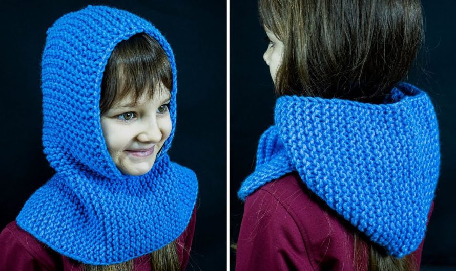 🧶 How to Make a Warm Hood/Snood on 2 Knitting Needles (Beginner Friendly)