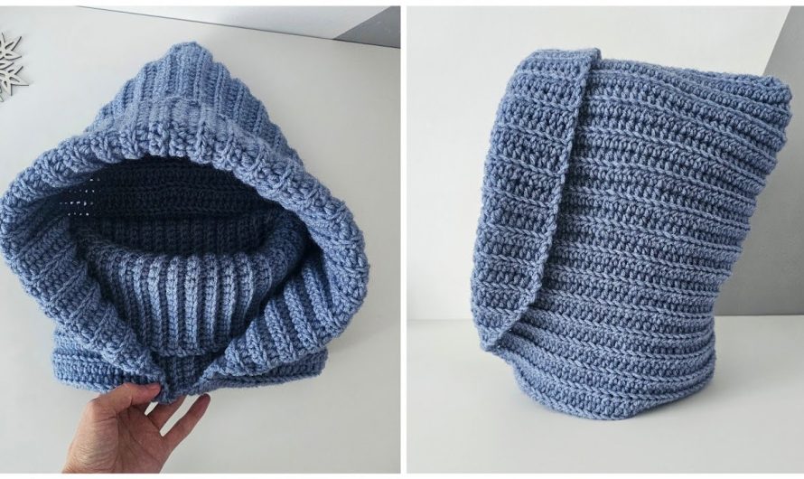 🧶 Crochet Version – Easiest Hood with Collar
