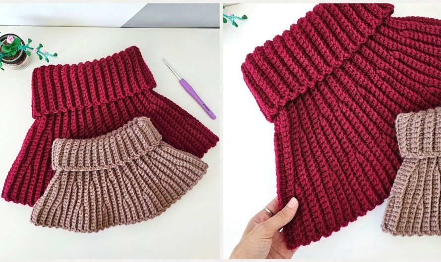 🧶 How to Crochet a Collar (for Any Size)