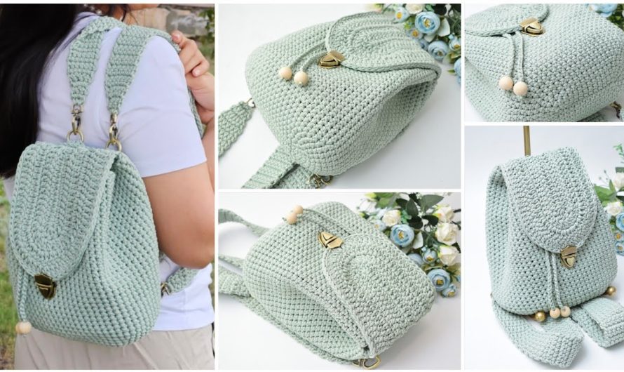 🧶 How to Crochet a Summer Backpack Using Cord
