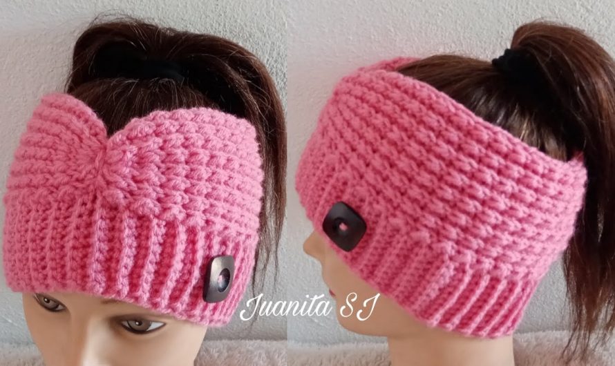 🧶 CROCHET HEADBAND OR COLETERO HAT (PONYTAIL HAT)