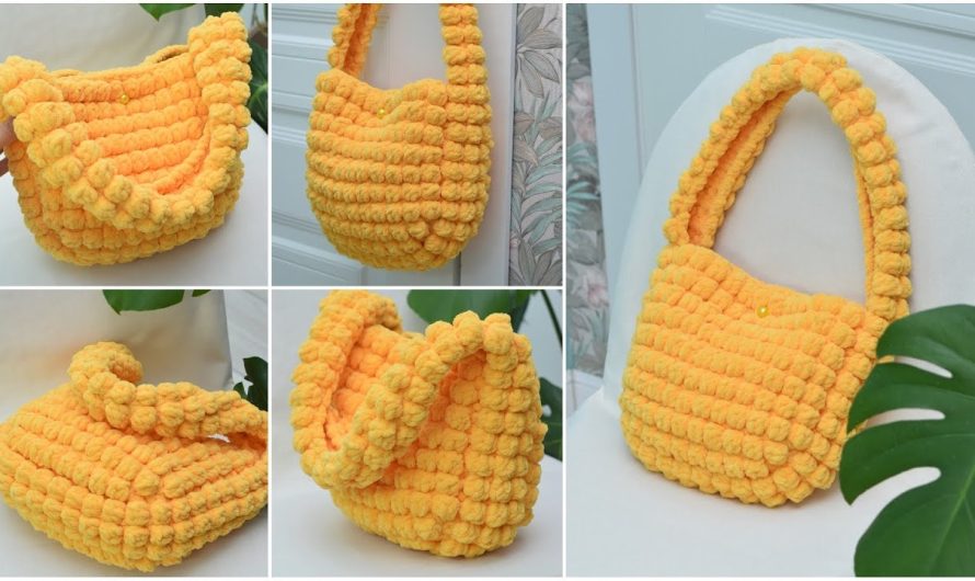 How to Make Soft and cozy handbag with a bobble pattern Crochet Medium