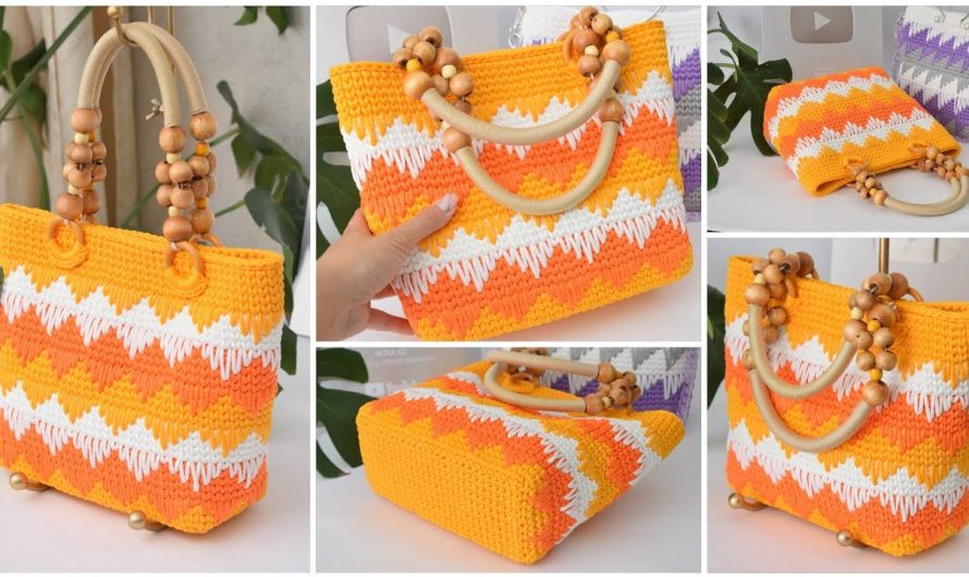 🧶 How to Make a Crochet Bag with a Stunning Diamond Pattern