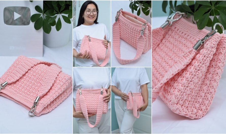 How to Make a Crochet Shoulder Bag with Canvas | Step-by-Step Tutorial | Amazing Result!