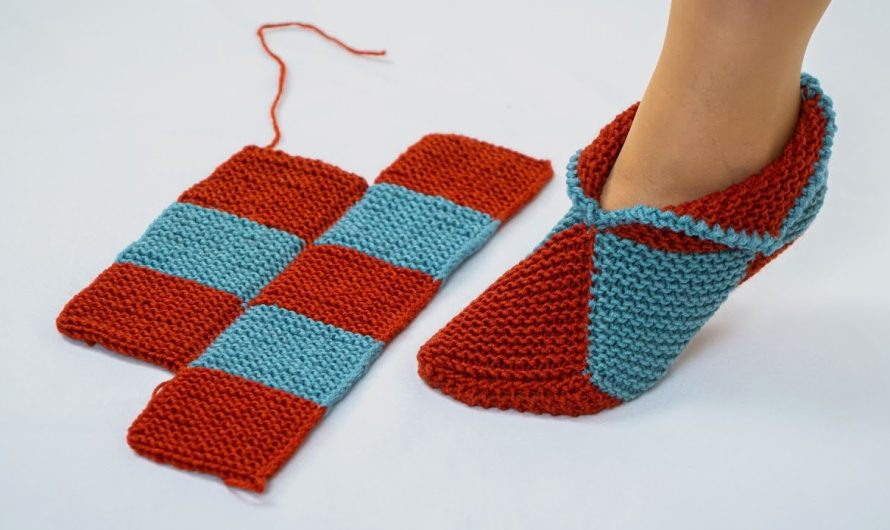 How to Make Simple knitted slippers for beginners step by step!