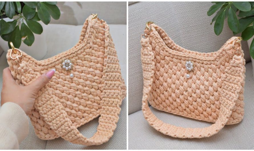 Easy Crochet Bag with Corn Pattern – Beginner Level
