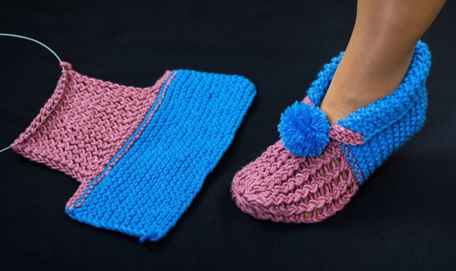 How to Make Very easy knitted slippers step by step!