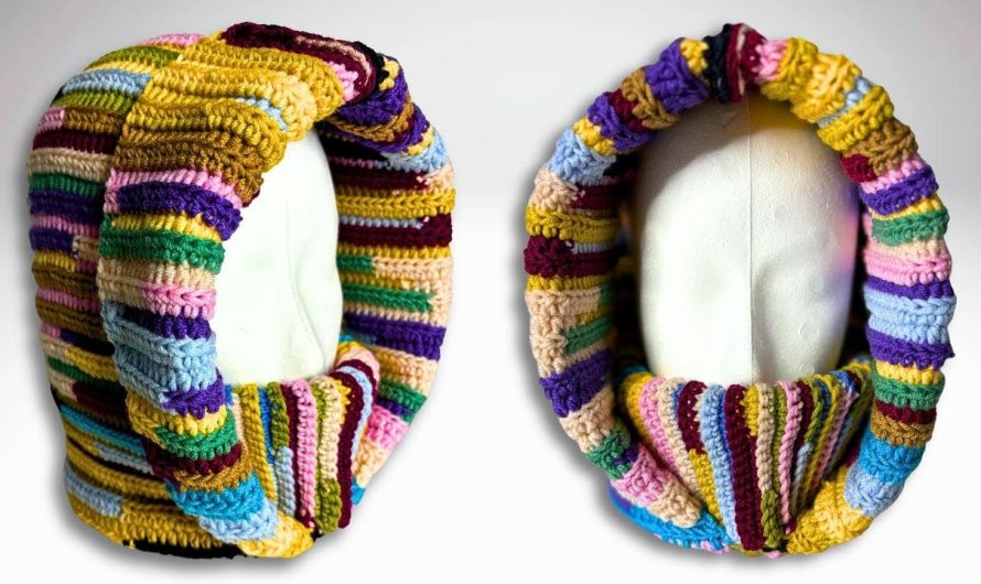 🧶 Project: Crochet Stunning Balaclava Turtleneck Hoodie (Using Scrap Yarn)