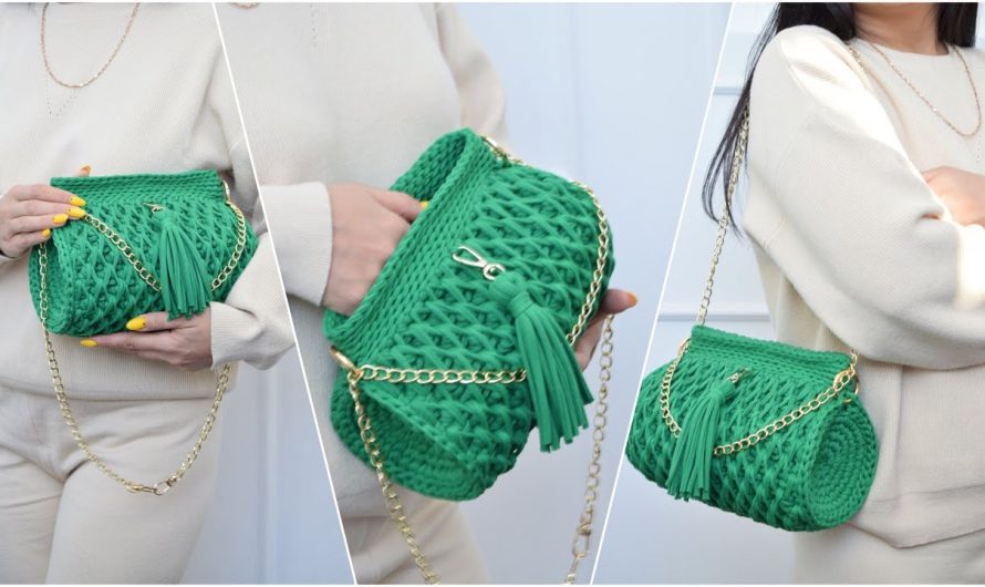 🧺 Crochet Perfect Cylinder Bag with a Honeycomb Pattern