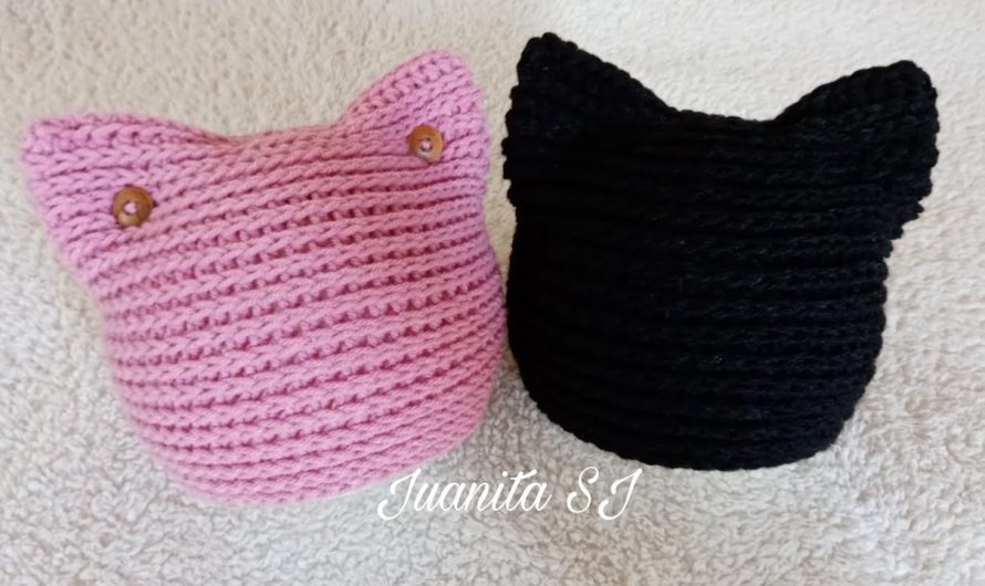 🐱 Crochet Cat Ear Hat – Step-by-Step Tutorial