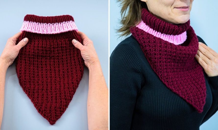 How to Make simplest knitted snood quickly and easily!