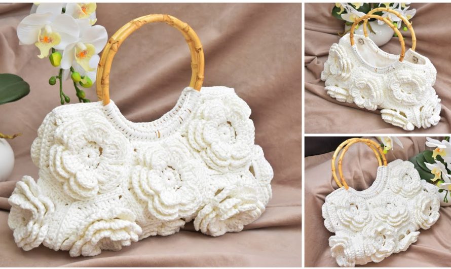How to Make a Crocheted Handbag with Flowers | Step-by-Step Tutorial