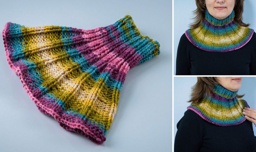 A simple knitted snood for beginners!