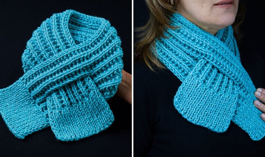 Knitted snood-scarf easily and simply – for beginners!