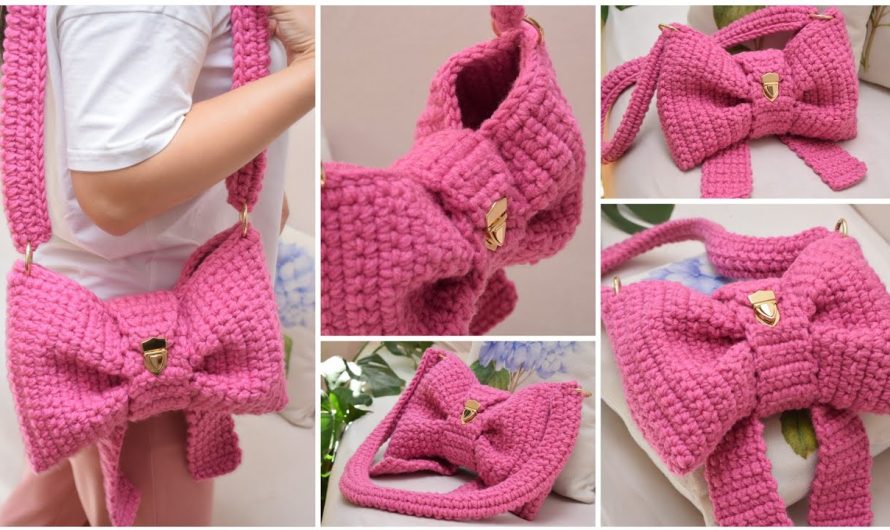 How to Make Crocheting a Bow Handbag: A Beautiful, Original, and Roomy Clutch Bag for Girls