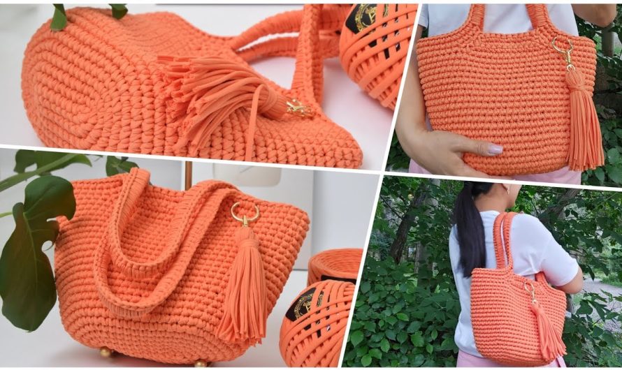 How to Make a Crochet Shopper Bag from 2 Skeins of T-Shirt Yarn