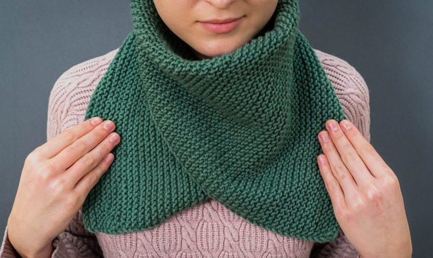 How to Make an Easy and Unusual Snood from a Triangle (Knitted with Needles)