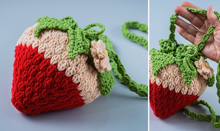 How to Make an Amazing DIY Crochet Strawberry Bag (Easy for Beginners)