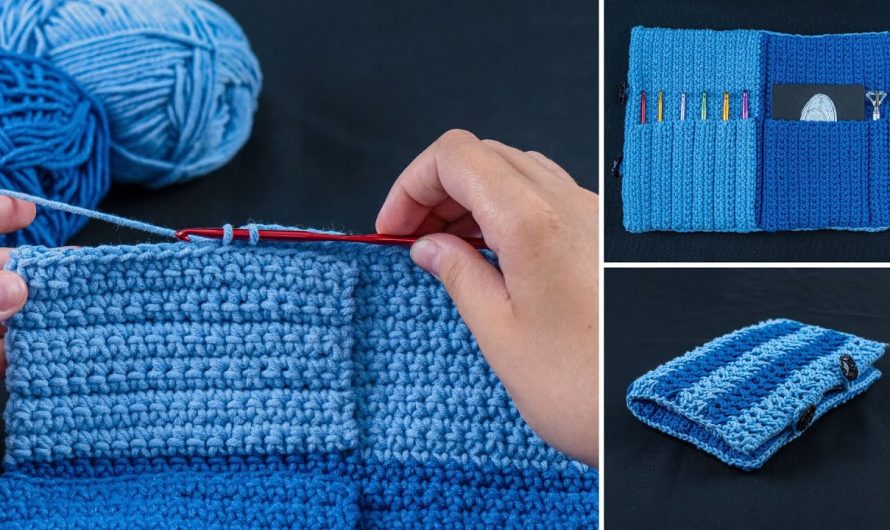 How to Make a Simple Crochet Organizer for Hooks and Notebooks