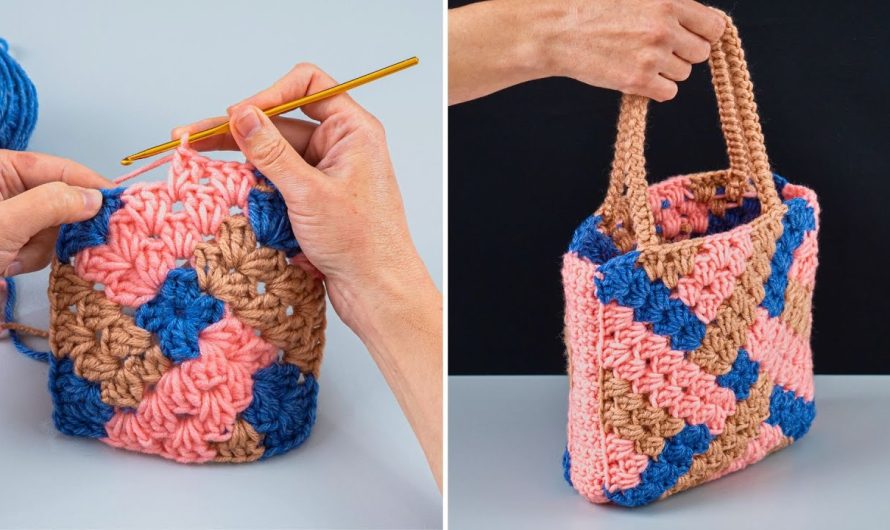 How to Make an Easy Mosaic Granny Square Crochet Handbag