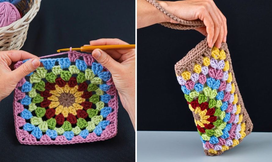 How to Make an Easy Granny Square Clutch Bag – Step by Step