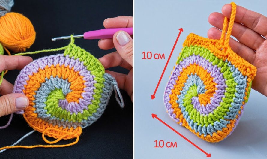 Easy Crochet Granny Square Pouch