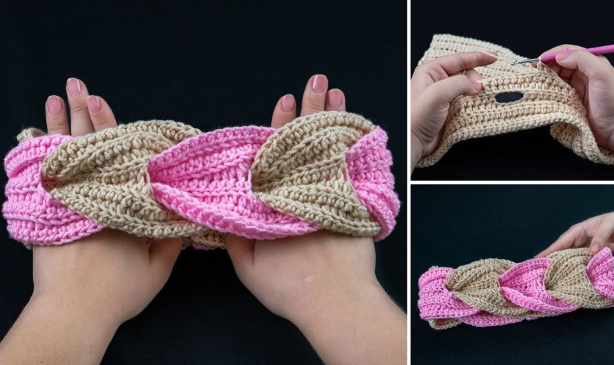 A beautiful crochet headband “Spikelet” easily!