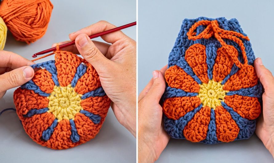 How to Make an Easy Crochet Granny Square Pouch 🧶