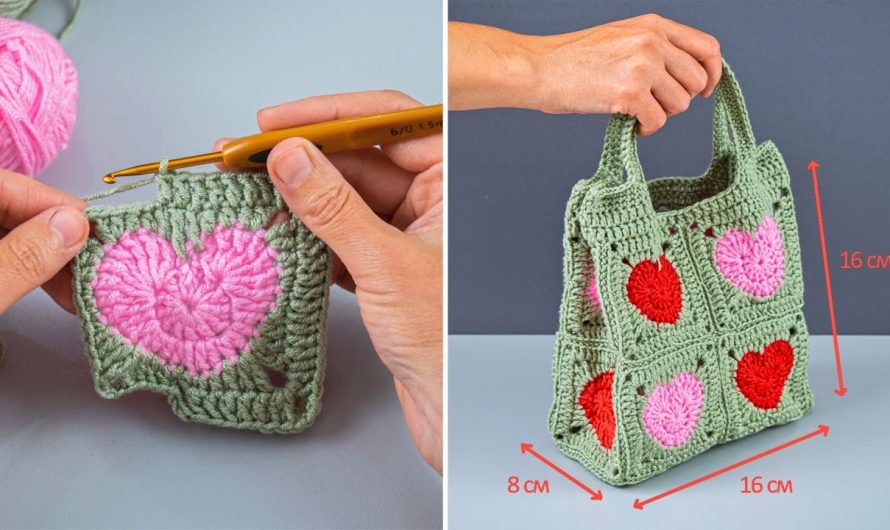 How to Make an Easy Granny Square Crochet Bag 🧶