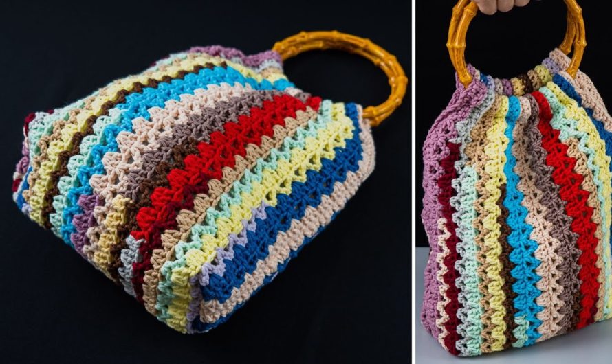 How to Crochet a Summer Tote Bag from Yarn Scraps Easily