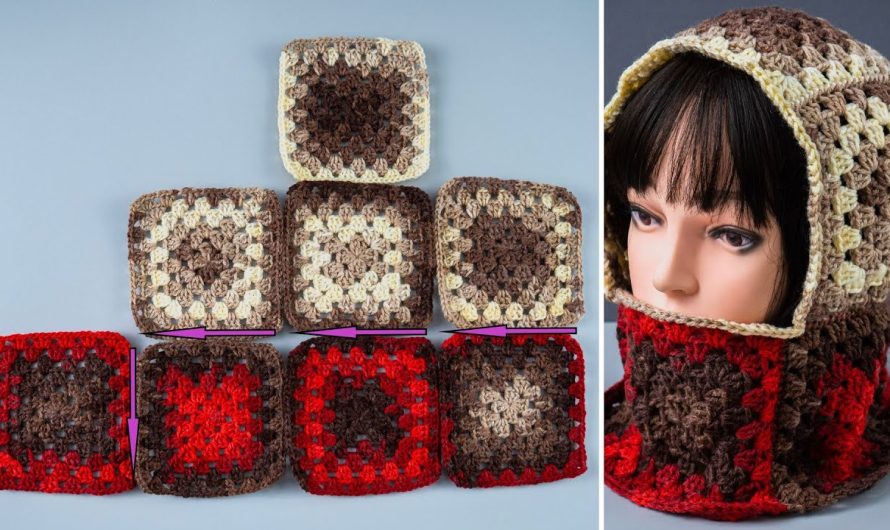 How to Make a Simple Granny Square Balaclava / Snood / Scarf for Beginners 🧶❄️