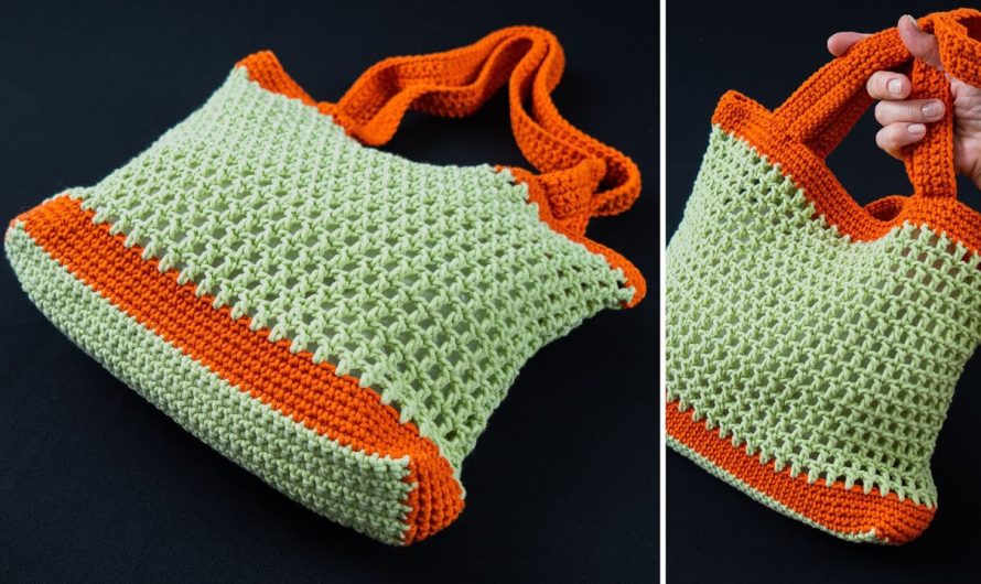 Easy Crochet Net Tote Bag Tutorial